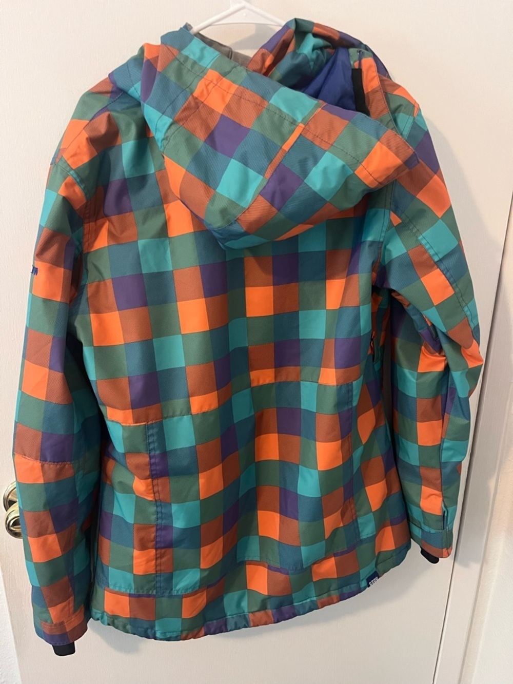Women's GSOU Plaid Print Snowboarding Ski Jacket Hoodie Size Large - Picture 10 of 16